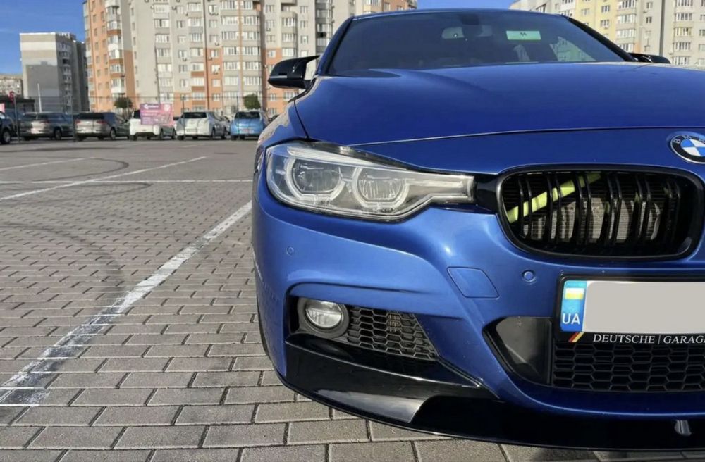 Передня губа M Performance на BMW F30 (2012-2019) сплітер диффузор
