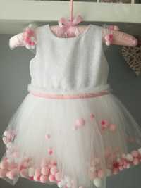 Sukienka tiulowa roz 86-92 + buciki gratis