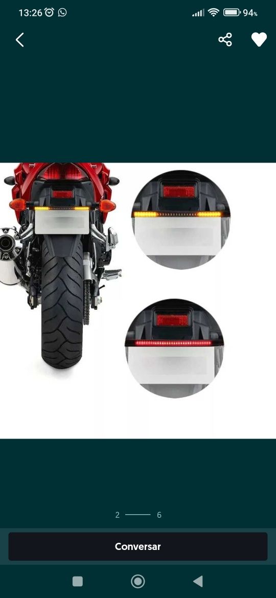 Barra de led com função presença , travão, stop e piscas moto carro