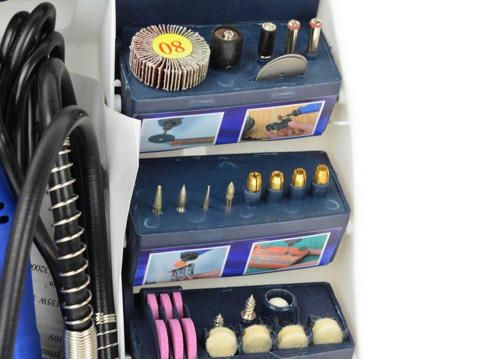 Multiszlifierka mini szlifierka frezarka + wałek + akcesoria 300 el.