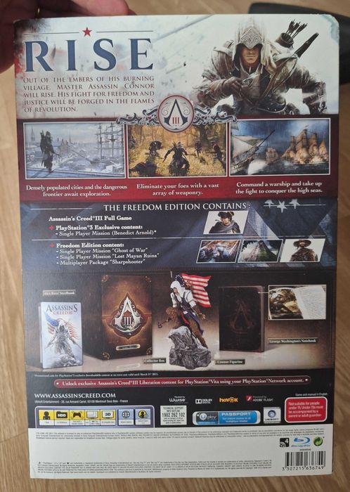 Assassin’s Creed III – Freedom Edition PS3 Completa, Rara, de Coleção