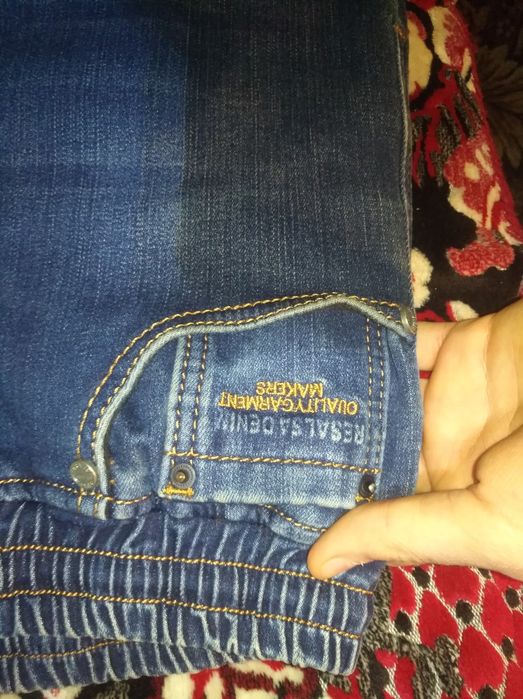 Мужские зимние Джинсы Denim ( на флисе ,на манжетах) размер 29 М-L