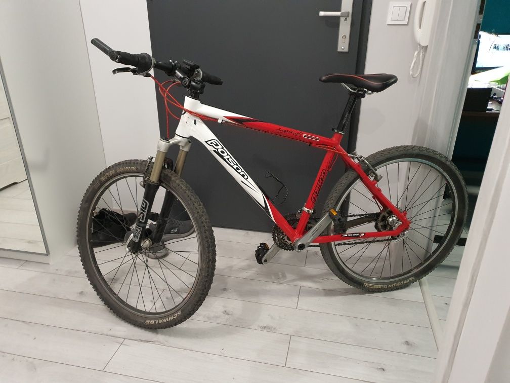 Rower górski mtb poison zyankali dobry osprzęt sram x9 xt lx 19 cali m