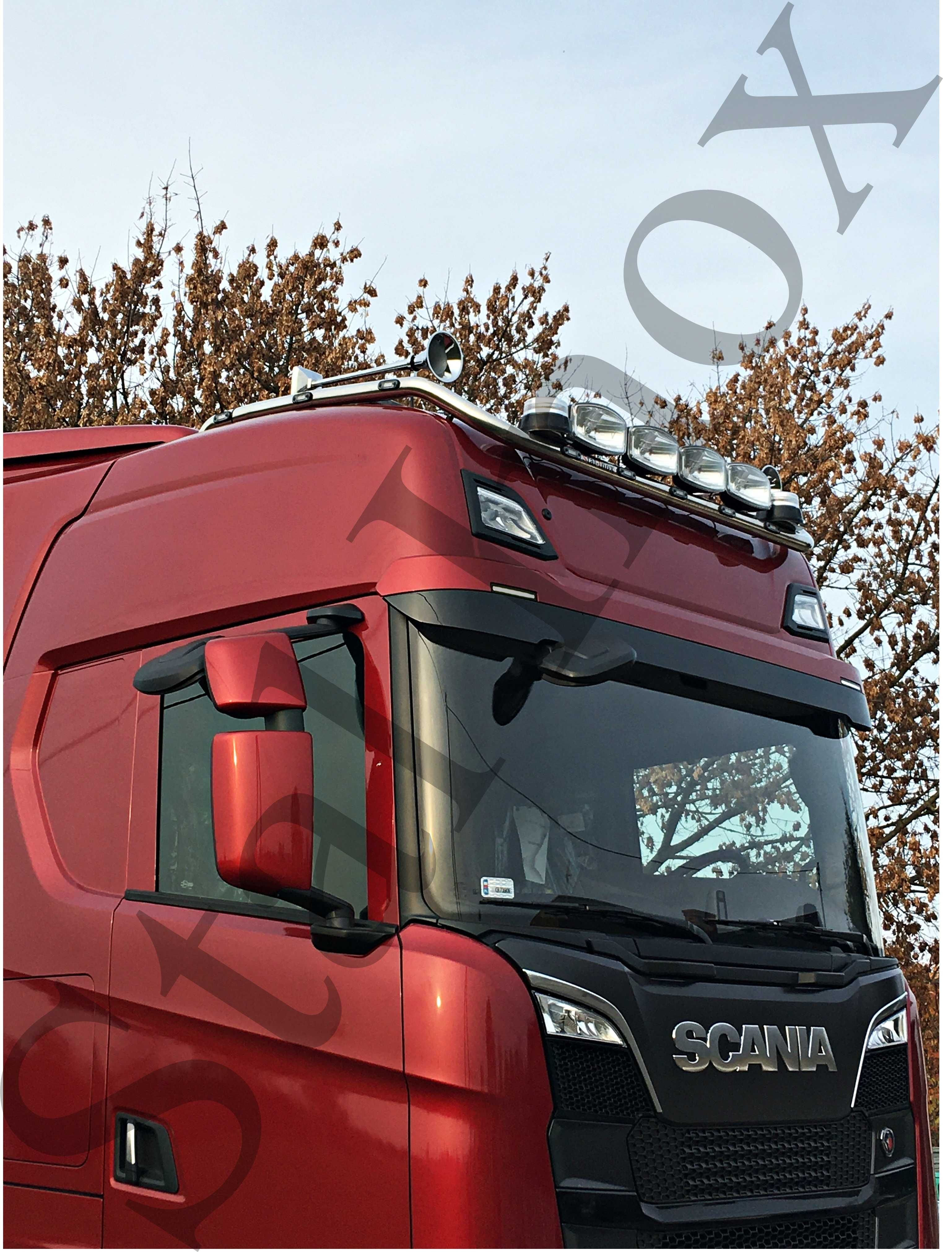 Orurowanie górne Scania S / R nowa stal nierdzewna poler, oświetlenie