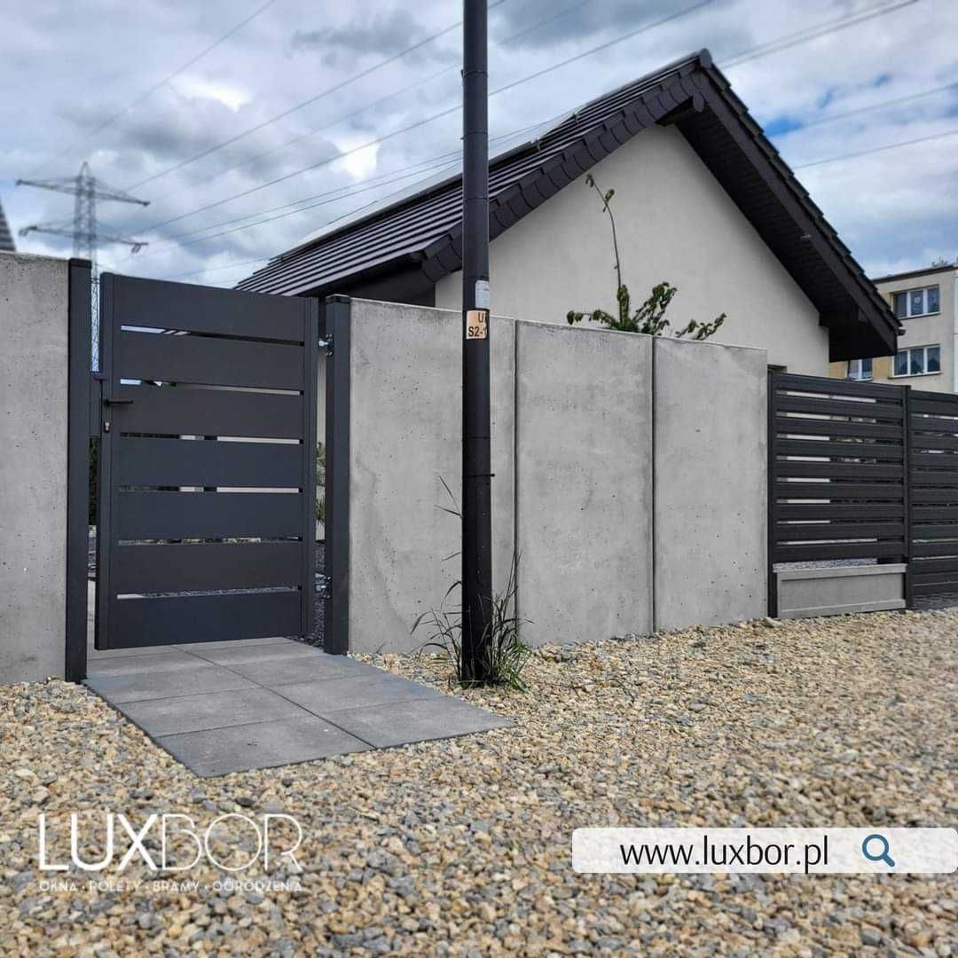 nowoczesny mur ogrodzeniowy elka betonowa L beton architektoniczny