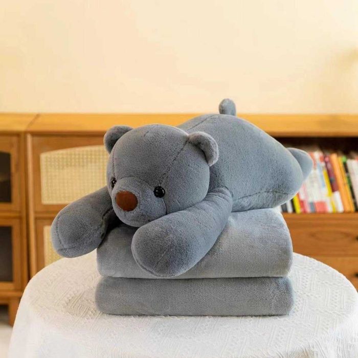 Плед мягкий детский, Игрушка подушка Мишка, Мягкая игрушка с пледом