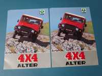 Folhetos / revistas UMM 4x4 Alter, Cournil jipe Todo o Terreno antigos