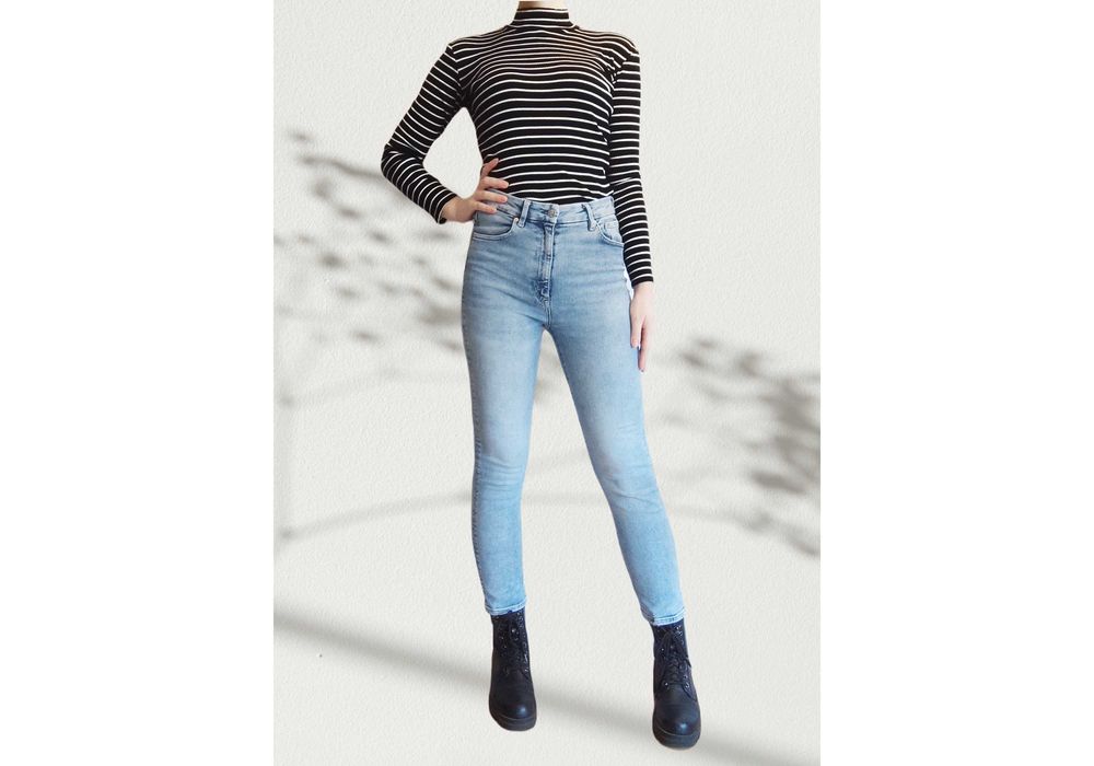 Elastyczne wygodne jeansy H&M dżinsy z wysokim stanem