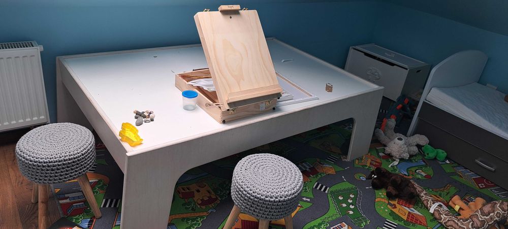 Stół stolik do Lego drewniany