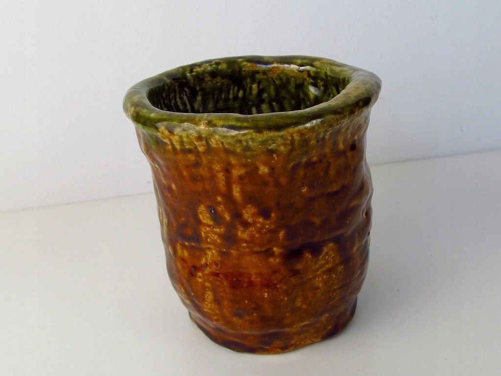 piękna sygnowana ceramiczna donica wazon