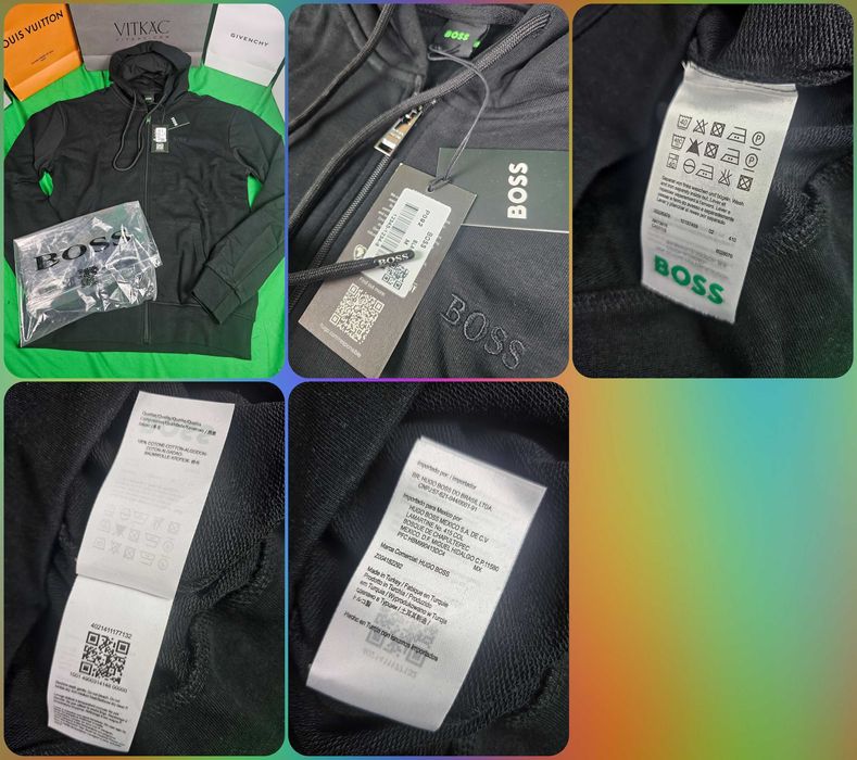 Bluza rozpinana męska z kapturem hugo boss armani bluzy