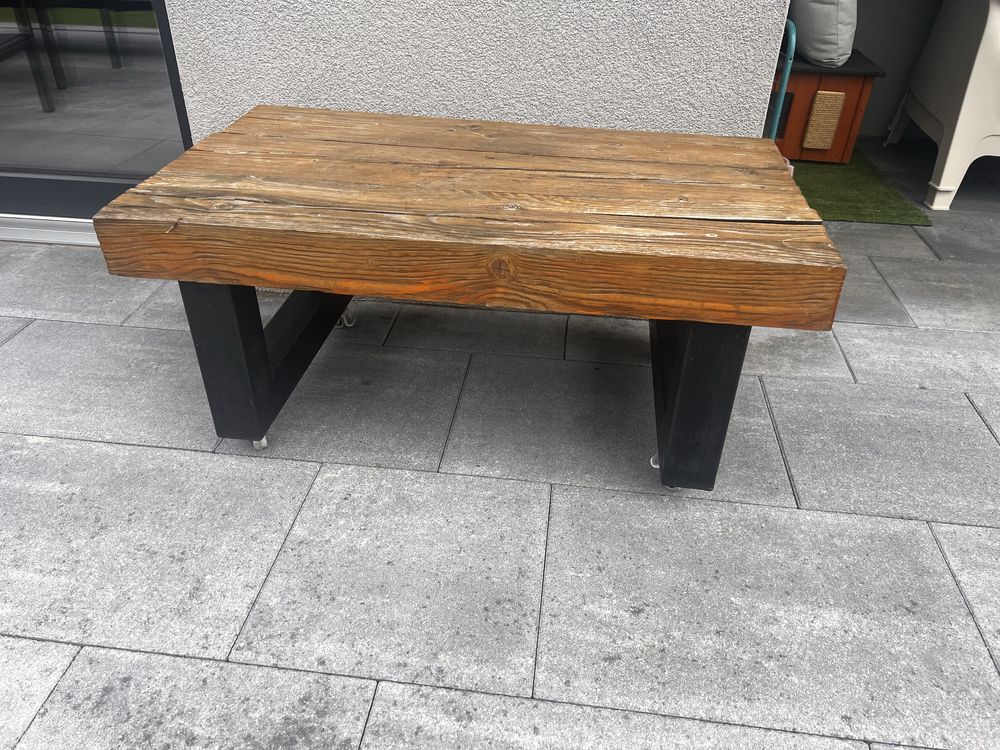 Stolik Loft ogród drewno metal