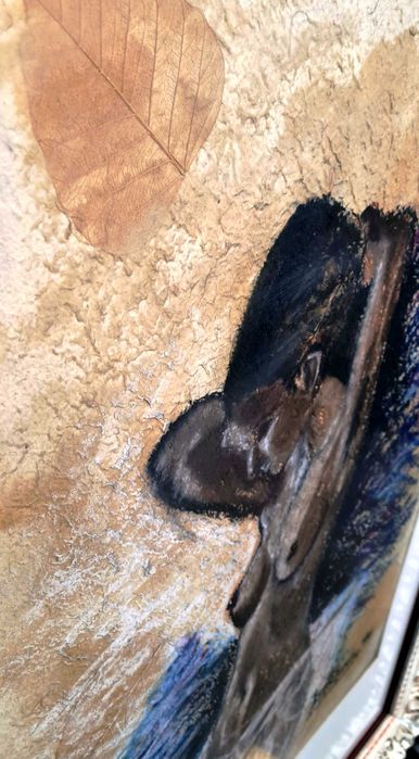 Pintura original a Pastel s/Papel reciclado José Barbosa