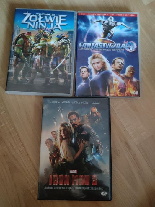 3 filmy Iron Man 3, Fantastyczna 4, Żłówie Ninja