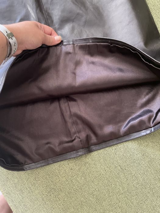 Шкіряна спідниця шоколадного кольору