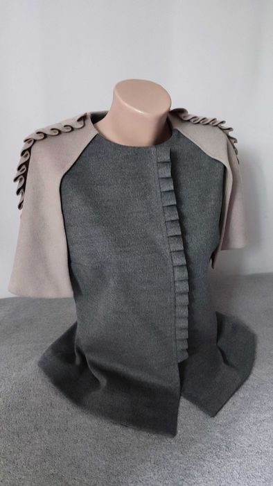 Bolerko damskie narzutka ozdobne marszczenie eleganckie