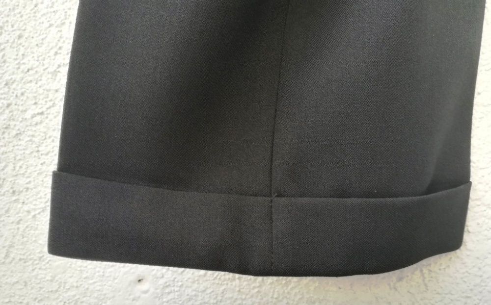 spodnie męskie czarne z materiału 78/170