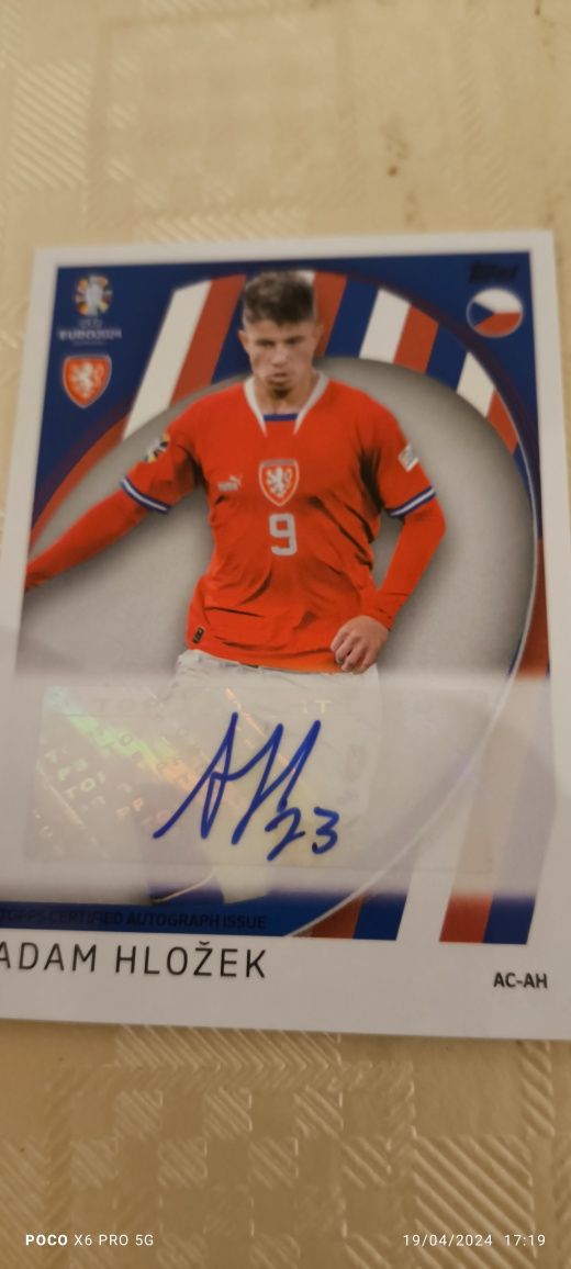 Carta match attax euro 2024 autografada