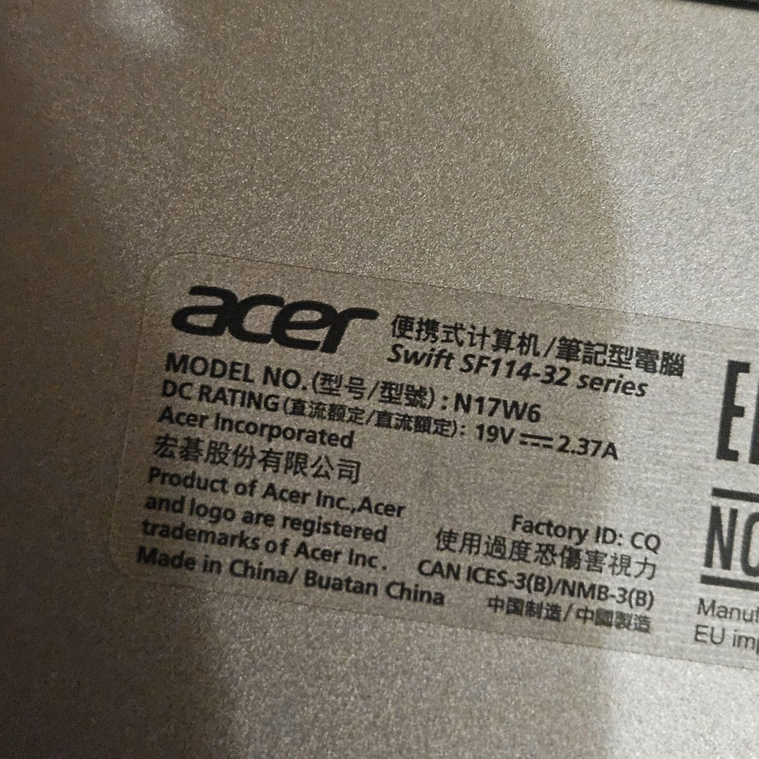 SUPER CENA!! Laptop Acer Swift SF114-32  - świetny stan