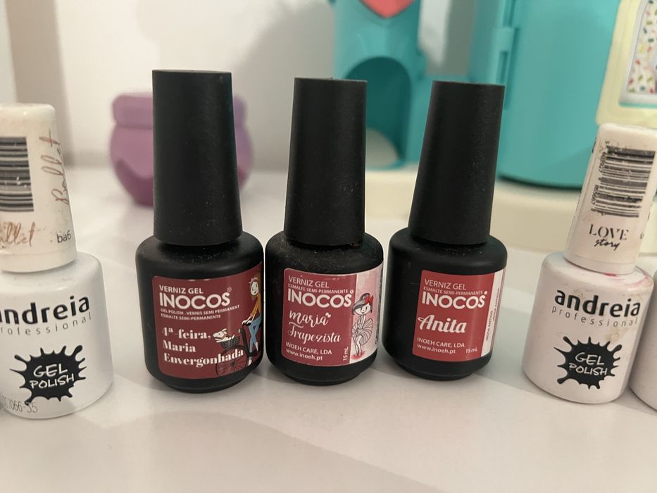 Vernizes gel marca andrei e inocos