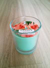 Świeca świeczka sojowa zapachowa arbuzowa Candle Exotic Watermelon 128