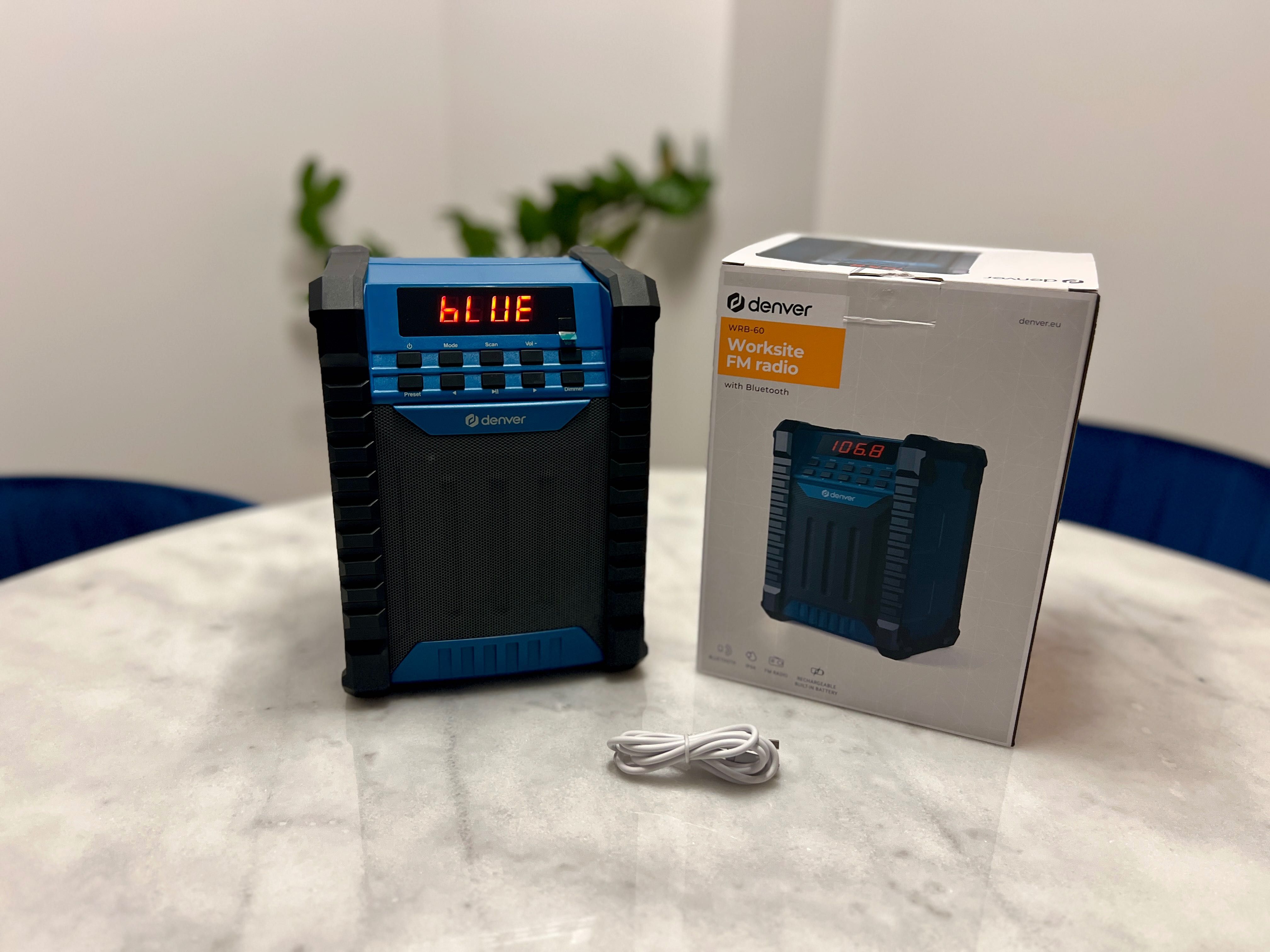 NOWE radio FM budowlane / głośnik Bluetooth - pyłoszczelne IP54 100W