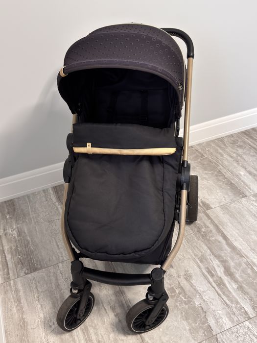 Модульная детская коляска 3 в 1 TRIO BEST FRIEND PRO LIGHT BLACK RELUX