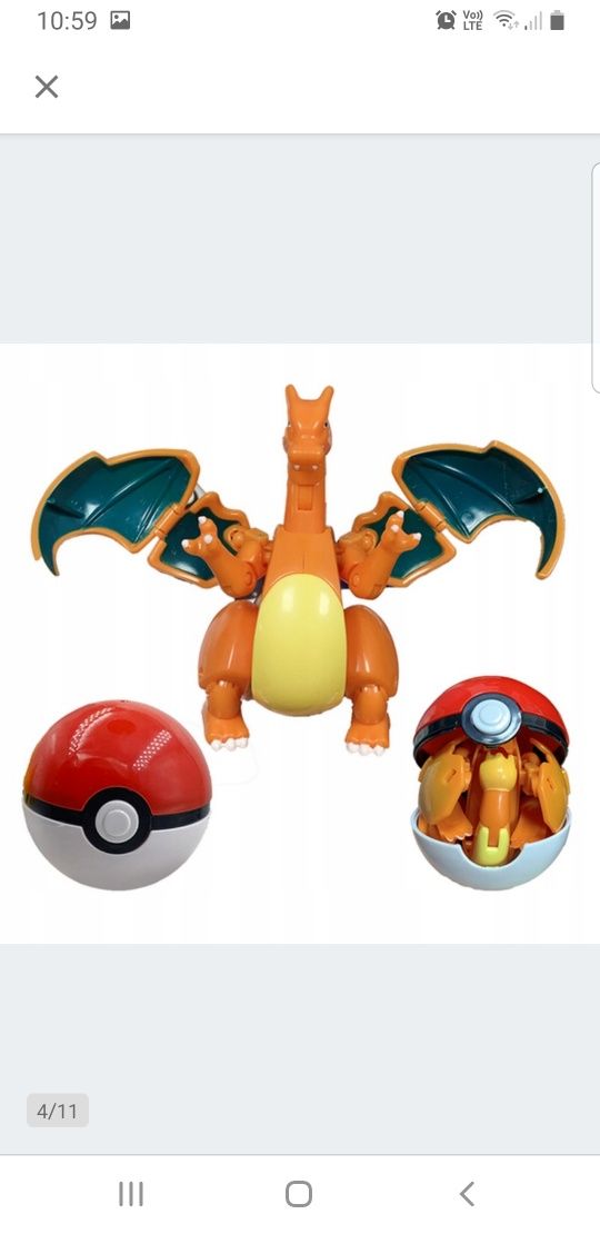 Pokeball clip składana figurka Charizard nowy