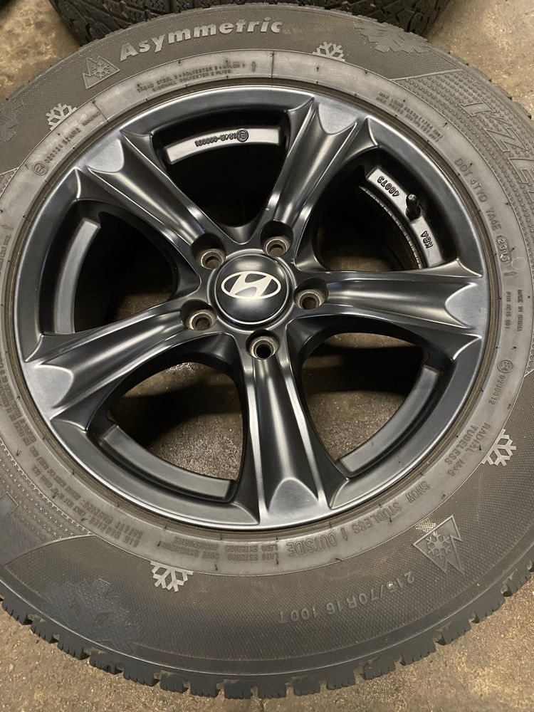 4 Koła Hyundai Tucson, IX35 16” 5x114,3 6,5Jx16H2 ET45, 215/70R16 TPMS