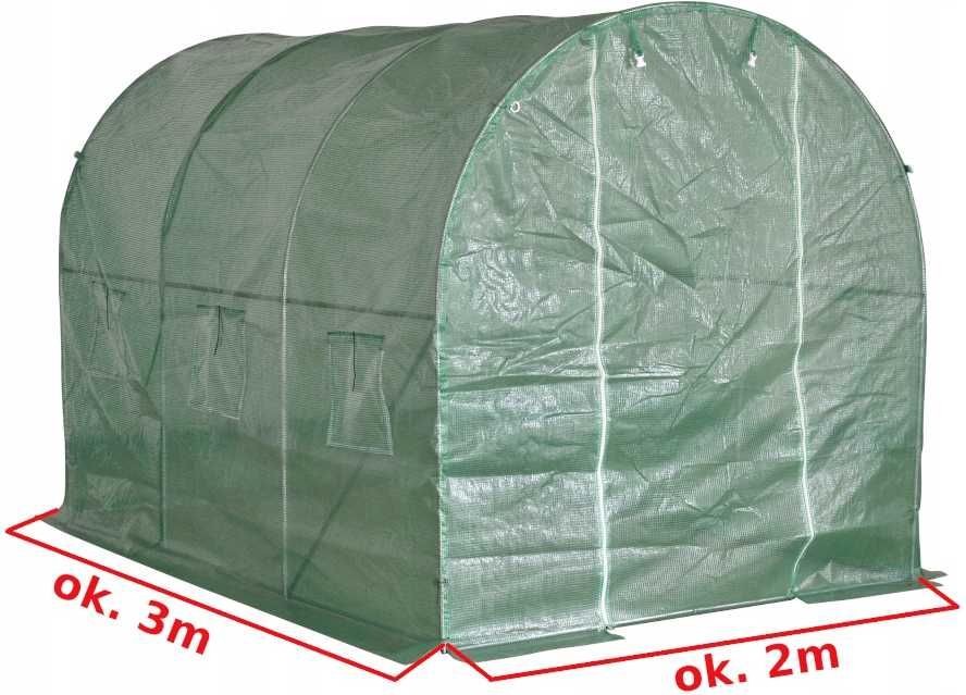 NOWY Tunel Ogrodowy Folia Foliowy Do Ogrodu Szklarnia 6m2 WYSYŁKA!!