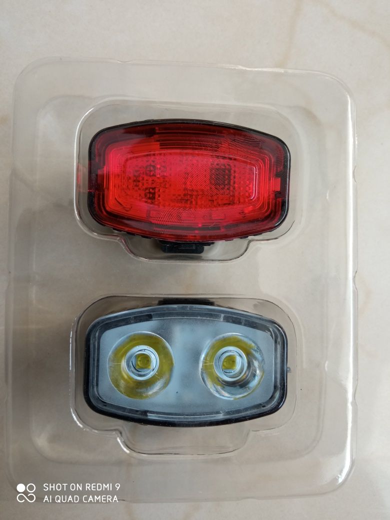 Lampka rowerowa  przód tył na kierownicęLED USB akumulator mocna
