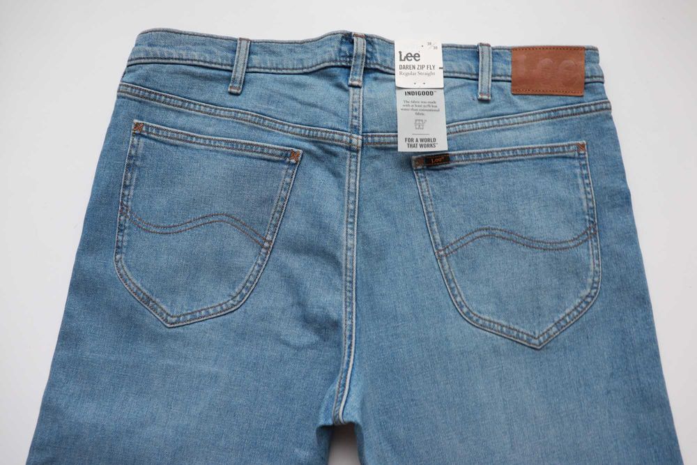 LEE DAREN ZIP FLY W38 L30 męskie spodnie jeansy regular nowe okazja