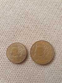 Монета Євро цент 1 та 2 2018 років