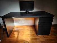 Secretária preta MALM Ikea