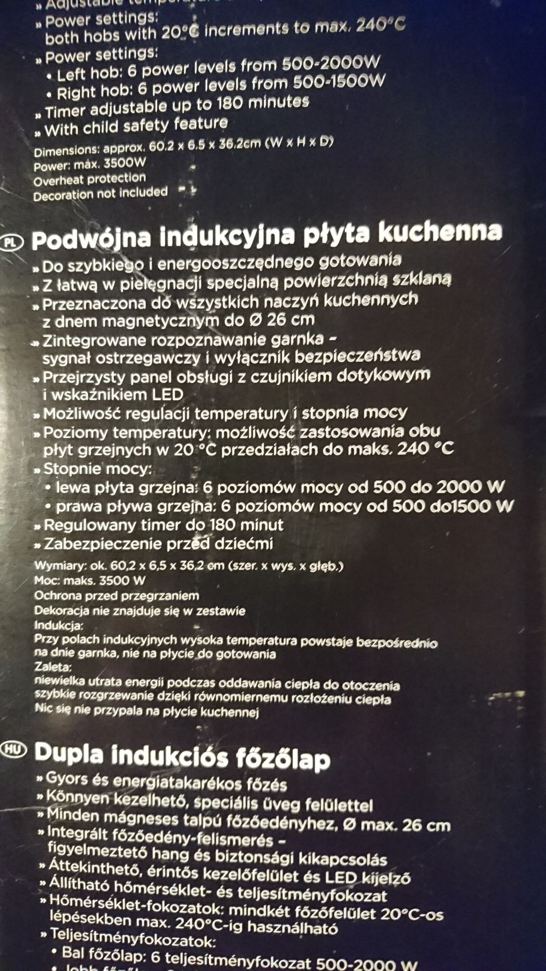 Plyta indukcyjna podwójna. Okazja !  TANIO