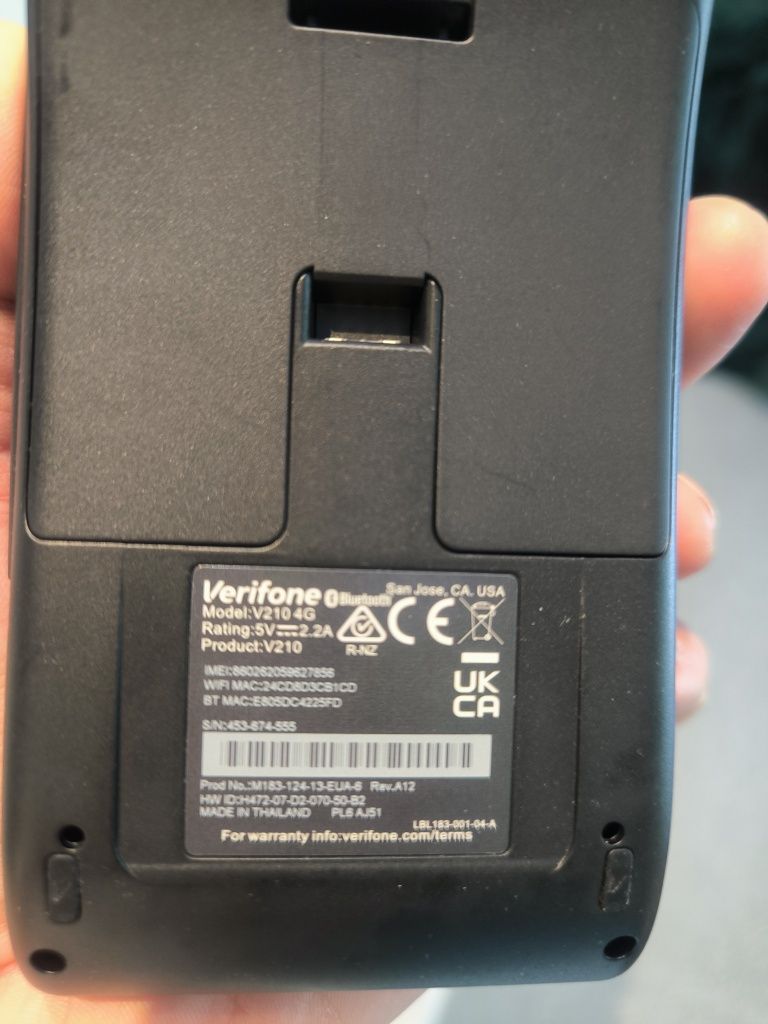 NOWY terminal płatniczy verifone v210