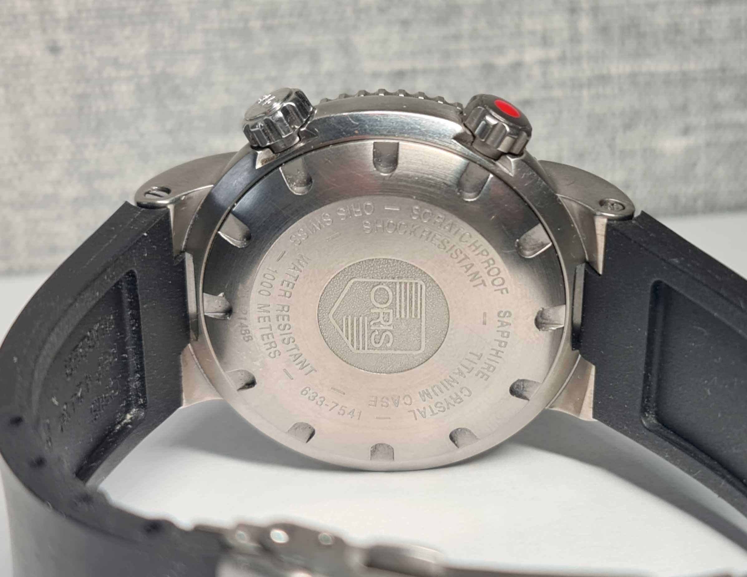 Чоловічий годинник часы Oris TT1 Titanium 1000m Diver 44mm