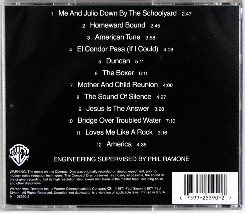 (CD) Paul Simon - Live Rhymin' (USA) 1990r.