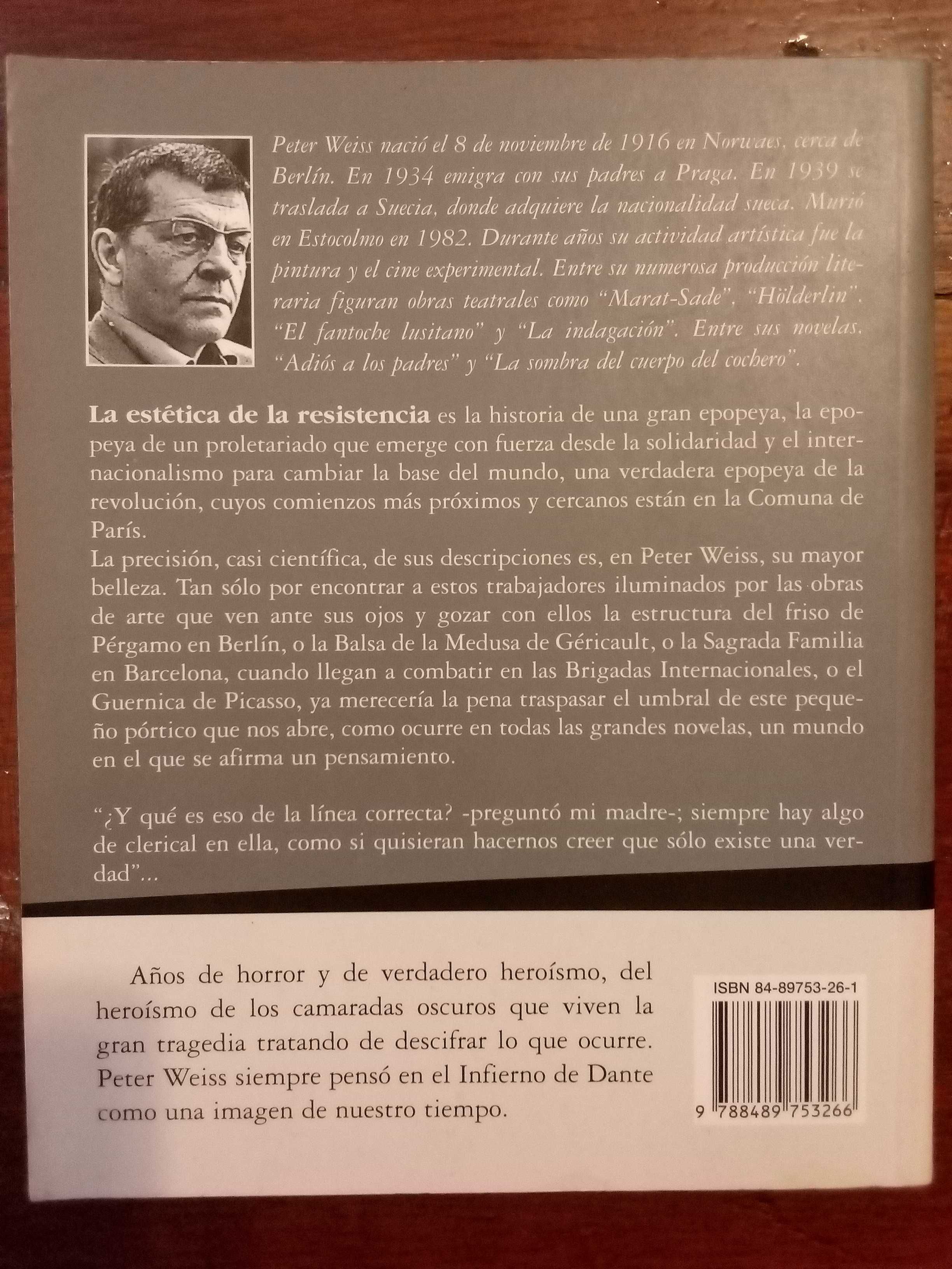 Peter Weiss - La Estética de la Resistencia