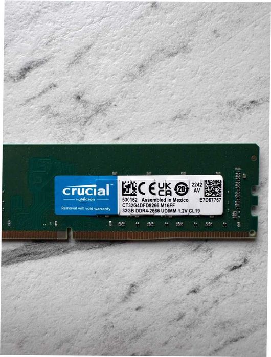 Оперативна пам'ять Crucial 32GB DDR4 2666MHz DIMM