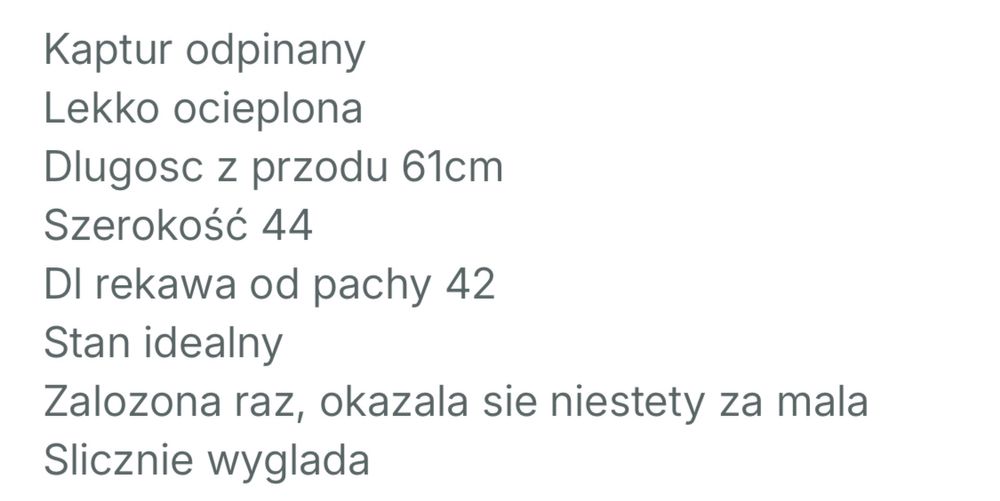 Kurtka parka plaszcz HM 140