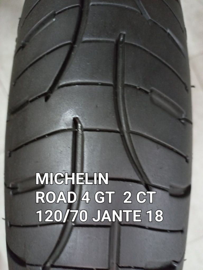 pneu seminovo  mota 120/70/jante 18 Michelin road 5 gt