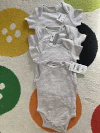 Bawełniane szare body niemowlęce Sinsay r.62-68-74