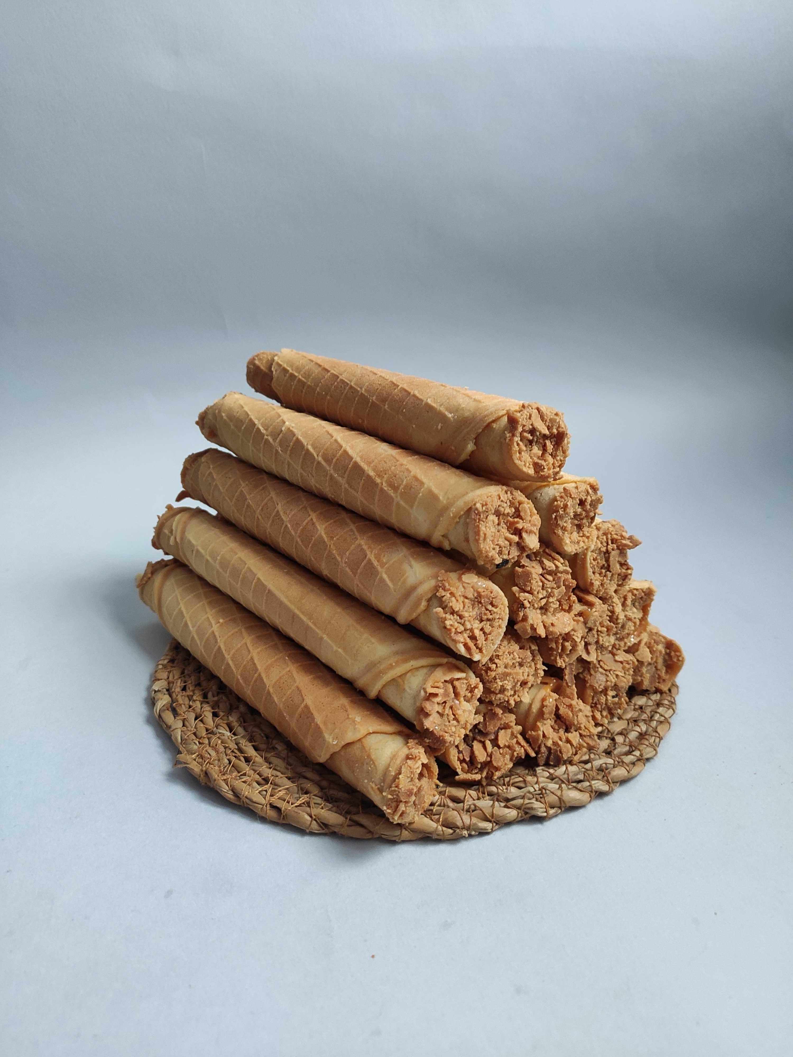Орешки со сгущенкой, трубочки