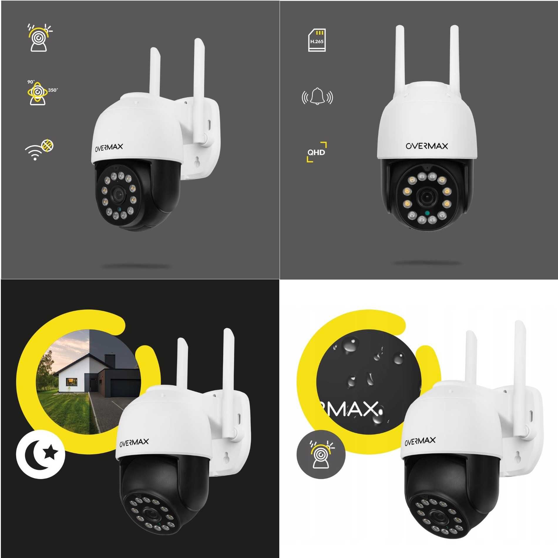 Kamera zewnętrzna Obrotowa WiFi IP Monitoring ULTRA HD Garaż Dom 128GB