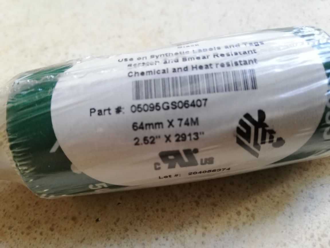 Taśma żywiczna RESIN ZEBRA 64mm 74mb  05095GS06407