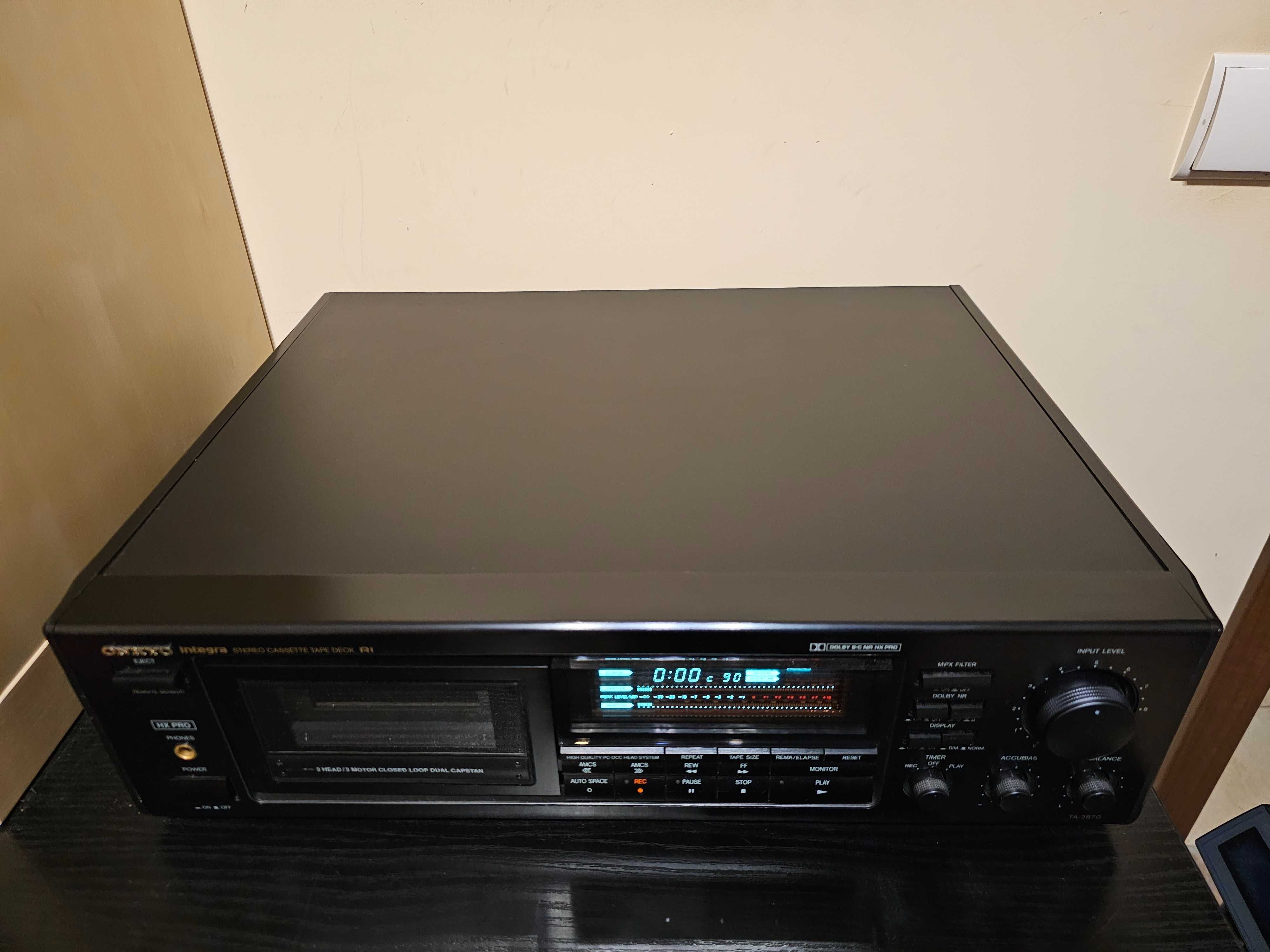 Onkyo Integra  TA-2870 3 Head top Model Nowe paski sprawny 100%