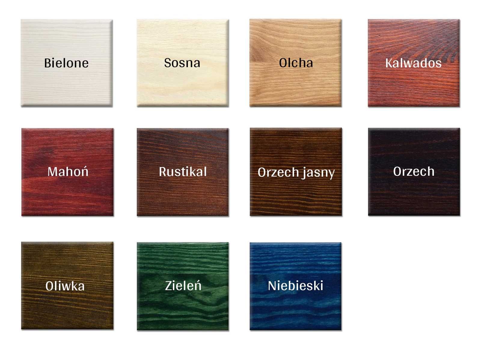 KLUPŚ Biurko drewniane sosnowe szuflady różne kolory wymiary