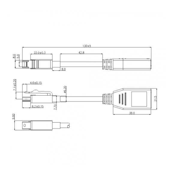 Adapter Zatrzaskowy mini Display Port - Display Port