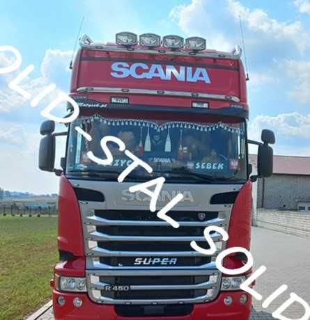 Orurowanie DŁUGIE / GÓRNE ze stali nierdzewnej Scania R / S POLEROWANE